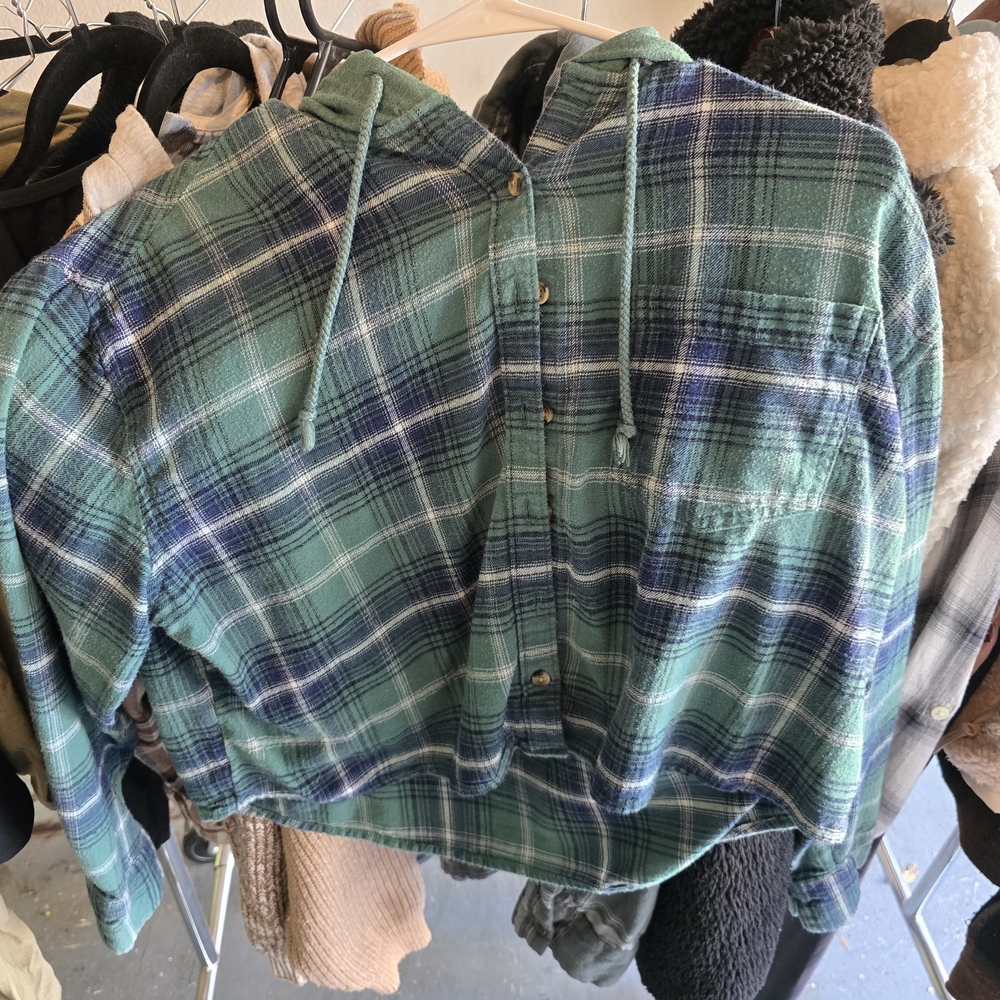 SO Green and Blue Plaid Jacket